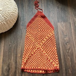 Akoia Bali Swim Crochet Halter Dress